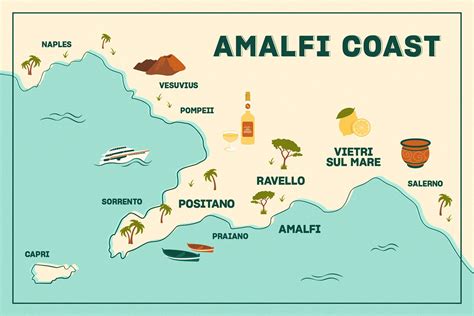 Training and Certification Options for MAP Amalfi Coast Map of Italy
